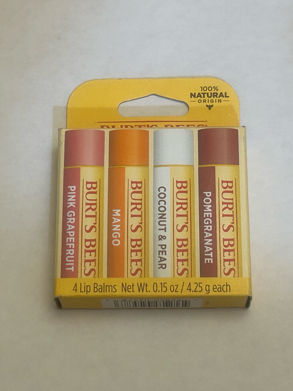 5/25$ item 🍓 Burt’s Bee’s four pack lip balm set